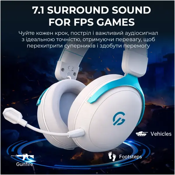 Купити Навушники GamePro Asgard Freya Pro White (HSW201WB) - фото 11