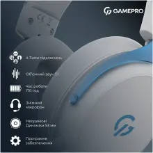 Купити Навушники GamePro Asgard Skadi White (HSW191WB) - фото 6