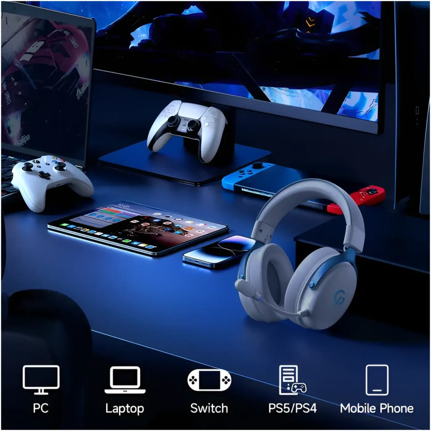 Купити Навушники GamePro Asgard Skadi White (HSW191WB) - фото 9