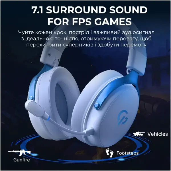 Купити Навушники GamePro Asgard Skadi White (HSW191WB) - фото 12