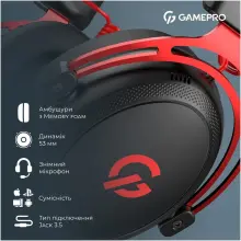 Купити Навушники GamePro Asgard Skald Origin Black/Red (HS850BR) - фото 9