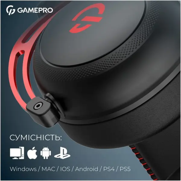 Купити Навушники GamePro Asgard Skald Origin Black/Red (HS850BR) - фото 10