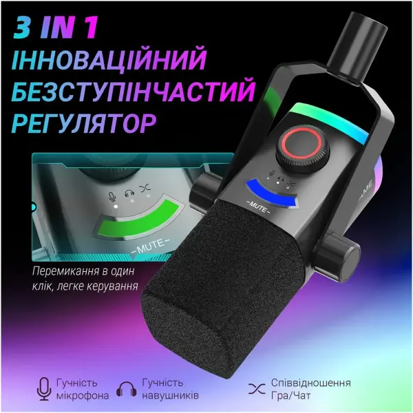 Купить Микрофон Fifine AM8PROT USB/XLR Black - фото 5