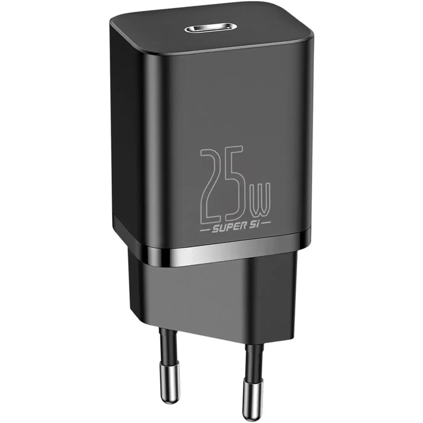 Купити Зарядний пристрій Baseus Super Si USB-C 25W Black + кабель USB-C (TZCCSUP-L01) - фото 1