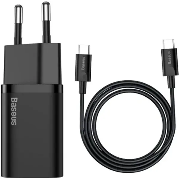 Купити Зарядний пристрій Baseus Super Si USB-C 25W Black + кабель USB-C (TZCCSUP-L01) - фото 4