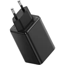 Купити Зарядний пристрій Baseus GaN6 Pro Fast Charger 2USB-C+2USB 65W EU ClusterBlack + кабель USB-C 100W 20V/5A 1m Black (P10162701113-00) - фото 1