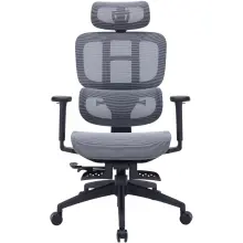 Купити Крісло офісне OfficePro Skyline Footrest OC750-B-DG-DG Black/Dark Gray - фото 1