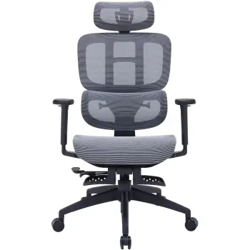 Купити Крісло офісне OfficePro Skyline Footrest OC750-B-DG-DG Black/Dark Gray - фото 1