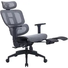 Купити Крісло офісне OfficePro Skyline Footrest OC750-B-DG-DG Black/Dark Gray - фото 5