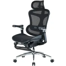 Купити Крісло офісне Sihoo DORO C300 Pro Mesh Black with footrest (DORO-C300-PRO-M101-JT) - фото 3
