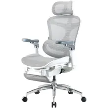 Купити Крісло офісне Sihoo DORO C300 Pro Mesh White with footrest (DORO-C300-PRO-M102-JT) - фото 3