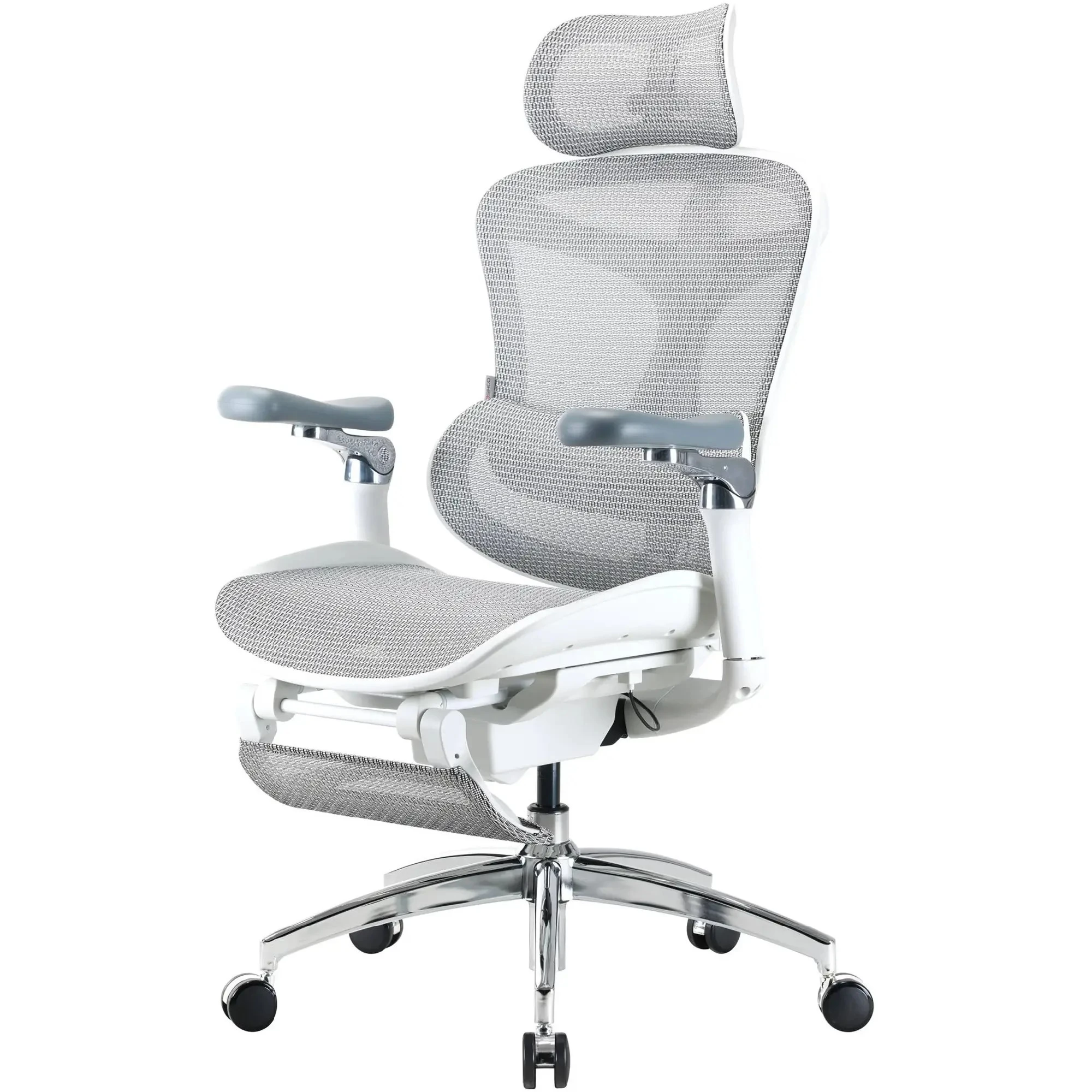 Купити Крісло офісне Sihoo DORO C300 Pro Mesh White with footrest (DORO-C300-PRO-M102-JT) - фото 3