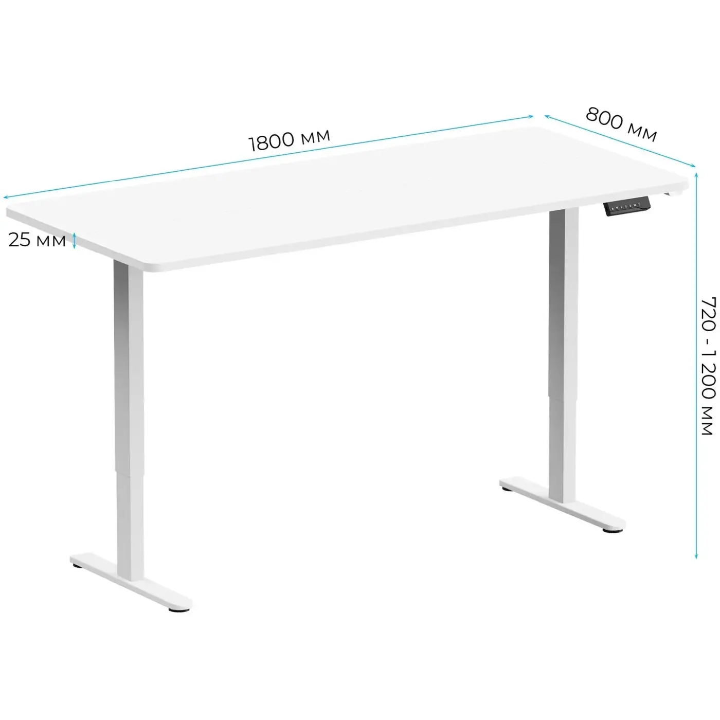 Купить Компьютерный стол с электрорегулировкой высоты OfficePro ODE1880W - фото 3