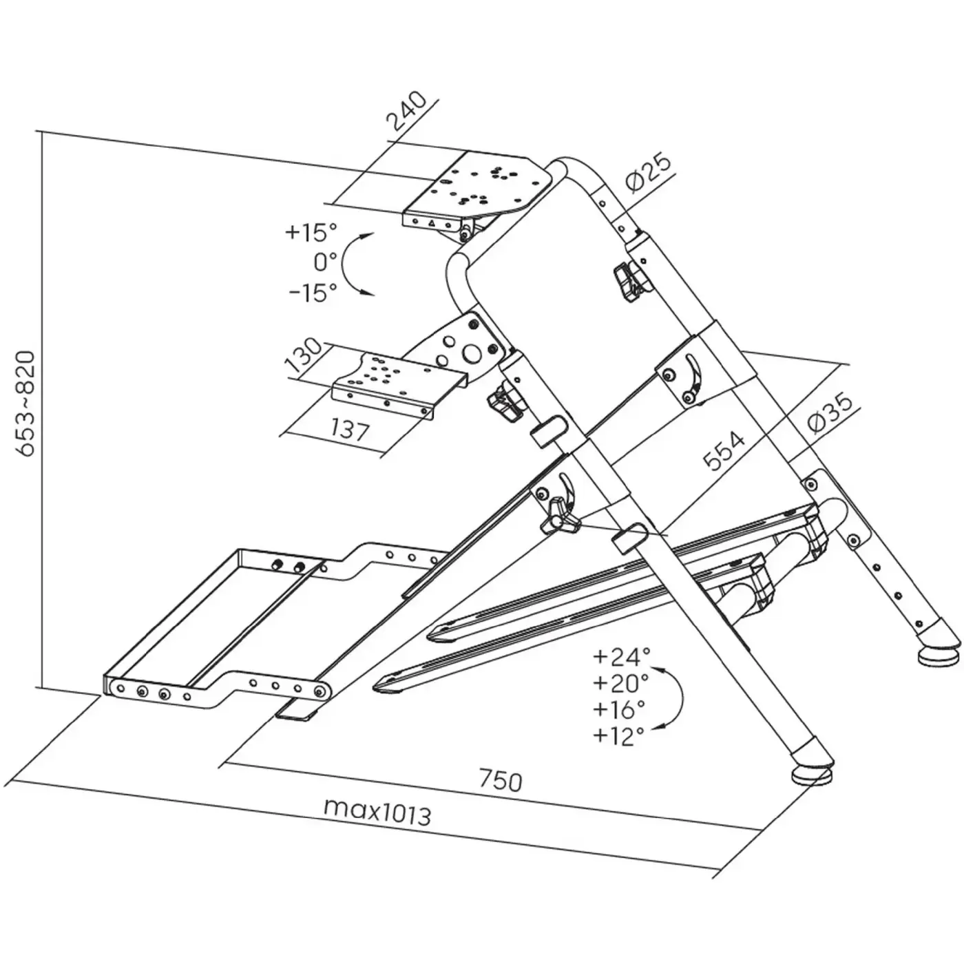 Купити Стенд для кріплення керма, коробки передач та педалей GamePro RS033 - фото 2