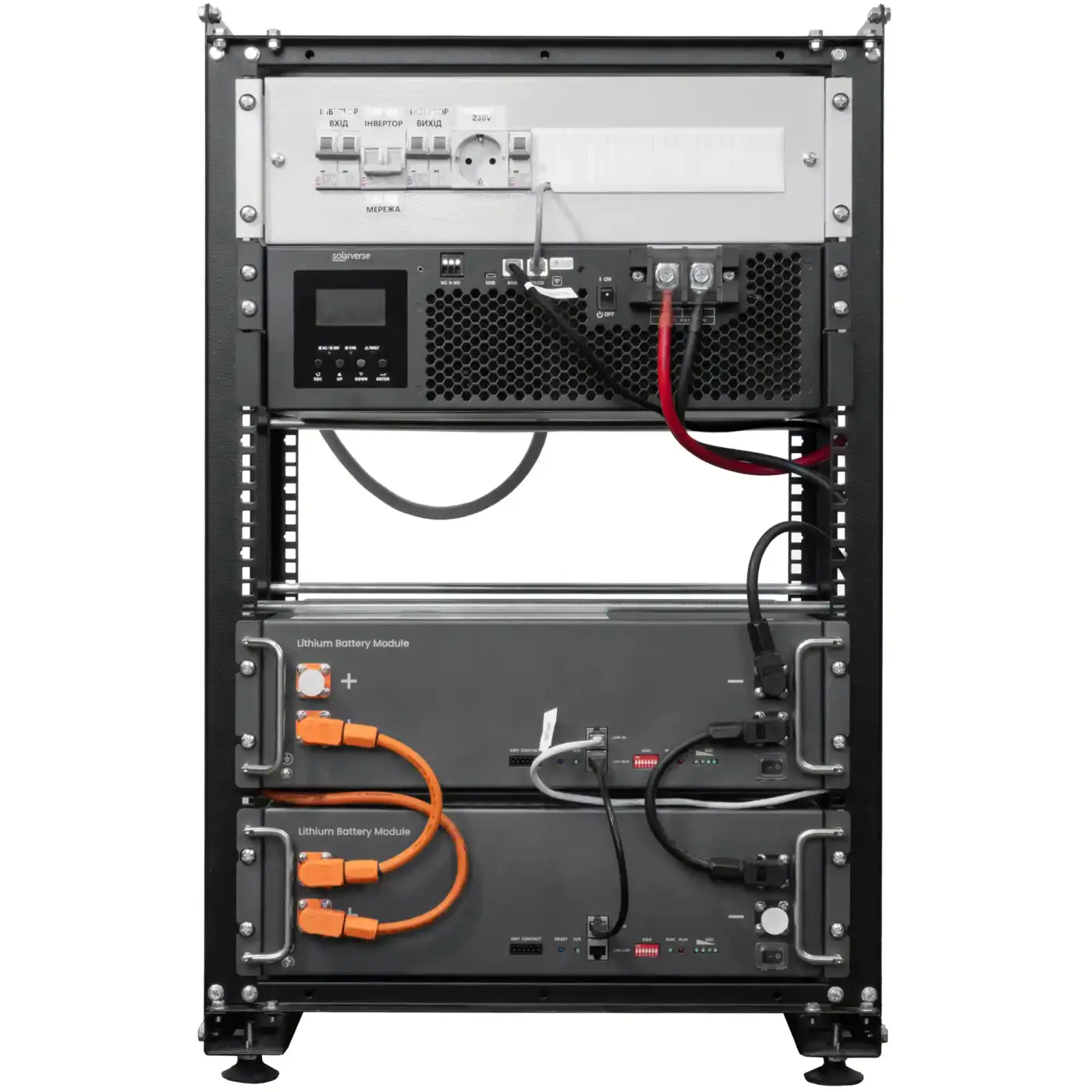 Купити Система зберігання енергії Solarverse SVR20-1SV5K1-LES10.2K1-1 5kW 10.2kWh 2BAT LiFePO4 6000 циклів (SVR20-1SV5K1-LES10.2K1-1) - фото 1