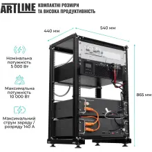 Купити Система зберігання енергії Solarverse SVR20-1SV5K1-LES10.2K1-1 5kW 10.2kWh 2BAT LiFePO4 6000 циклів (SVR20-1SV5K1-LES10.2K1-1) - фото 3