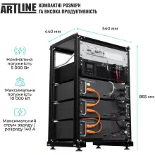 Купити Система зберігання енергії Solarverse SVR20-1SV5K1-LES15.3K1-1 5kW 15.4kWh 3BAT LiFePO4 6000 циклів (SVR20-1SV5K1-LES15.3K1-1) - фото 3