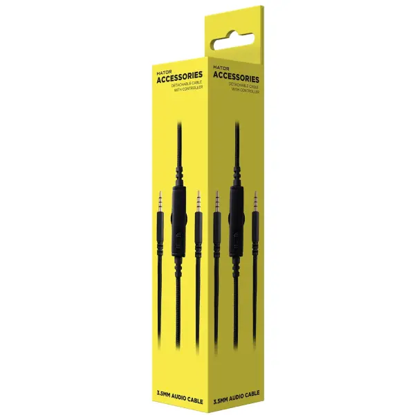 Купити Кабель для Hator Hypergang з пультом 3.5mm - 3.5mm 1.5m Black (ACC-201) - фото 3