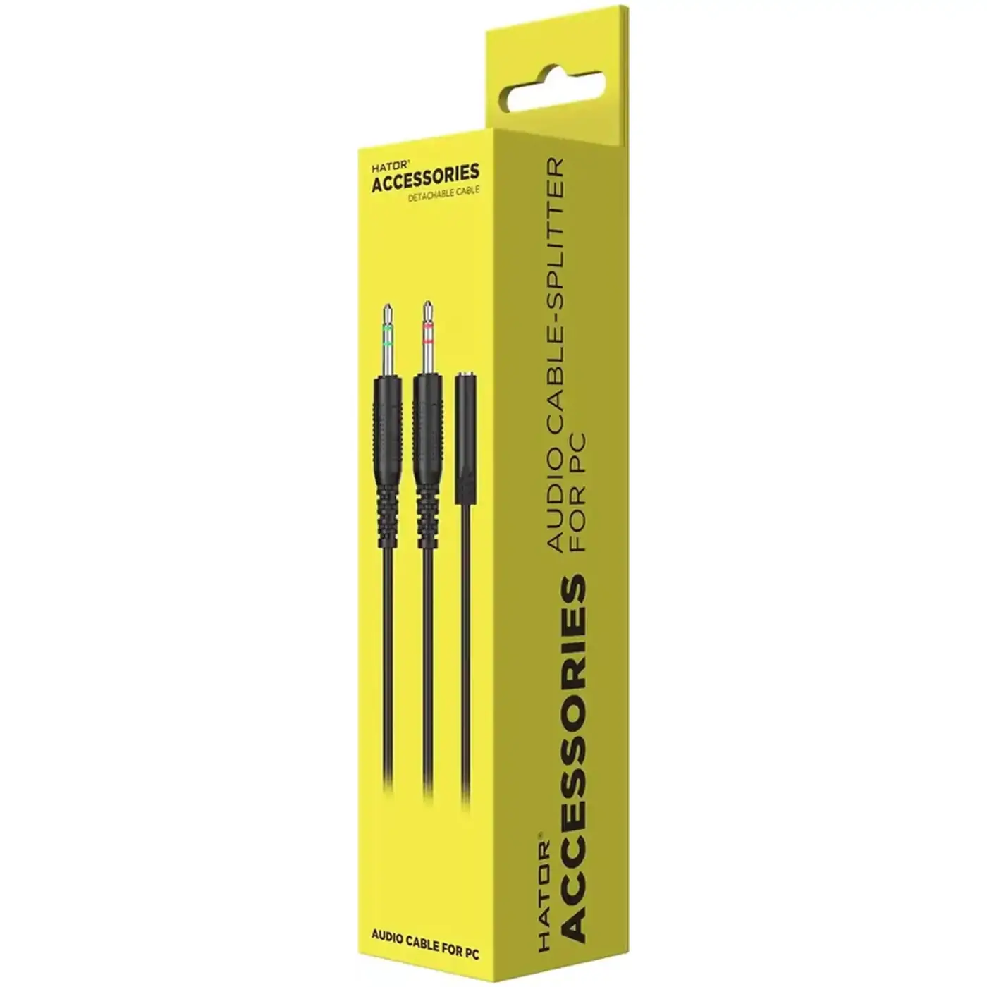 Купити Кабель Hator ESH series 0.2м x2*3.5мм female to 3.5mm male Black (ACC412) - фото 4