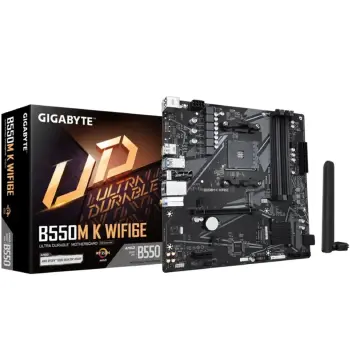 Купити Материнська плата GIGABYTE B550M K WIFI6E (sAM4, AMD B550, DDR4, mATX) - фото 1