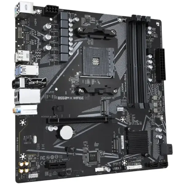 Купити Материнська плата GIGABYTE B550M K WIFI6E (sAM4, AMD B550, DDR4, mATX) - фото 3