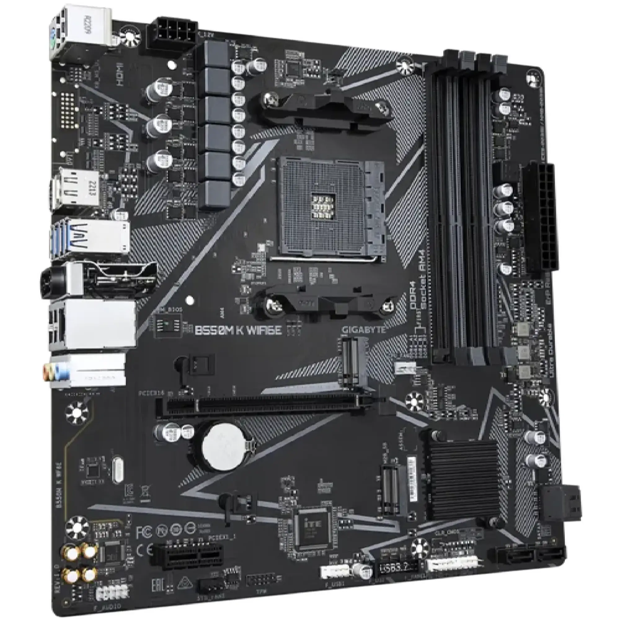 Купити Материнська плата GIGABYTE B550M K WIFI6E (sAM4, AMD B550, DDR4, mATX) - фото 3