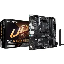 Купити Материнська плата GIGABYTE A520M DS3H WIFI6E (sAM4, AMD A520, DDR4, mATX) - фото 1