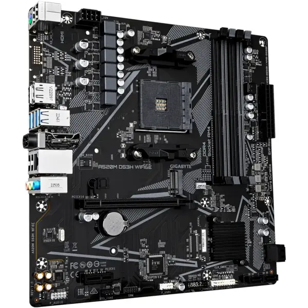 Купити Материнська плата GIGABYTE A520M DS3H WIFI6E (sAM4, AMD A520, DDR4, mATX) - фото 3
