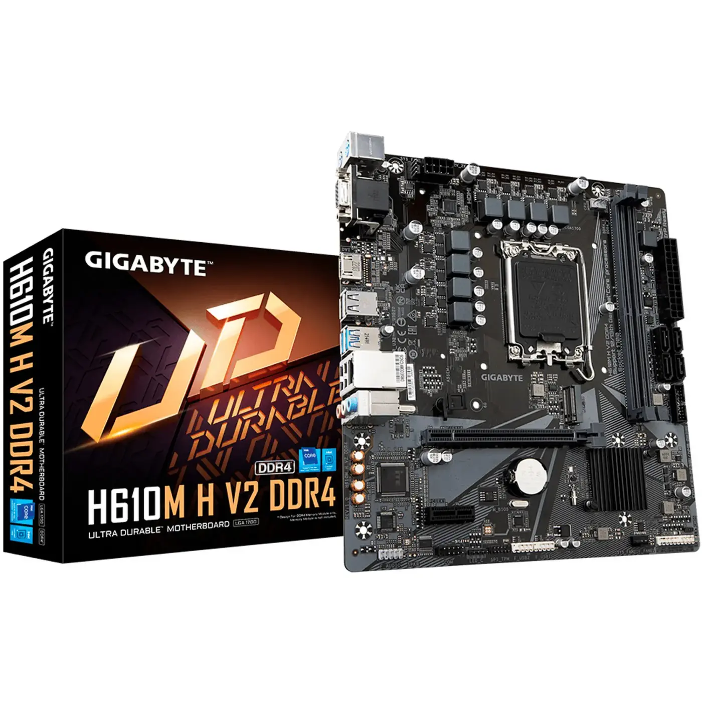 Купити Материнська плата GIGABYTE H610M H V2 DDR4 (s1700, Intel H610, DDR4, mATX) - фото 1