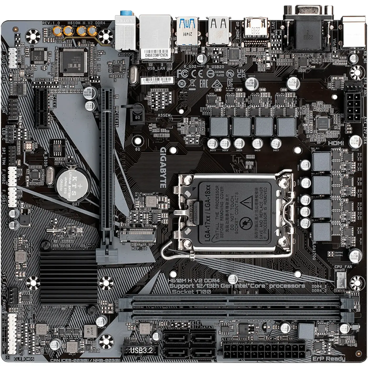 Купити Материнська плата GIGABYTE H610M H V2 DDR4 (s1700, Intel H610, DDR4, mATX) - фото 5