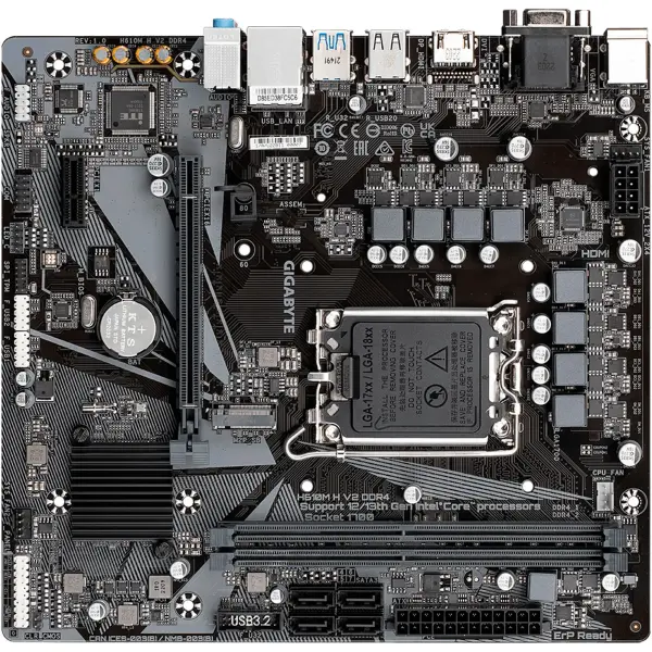 Купити Материнська плата GIGABYTE H610M H V2 DDR4 (s1700, Intel H610, DDR4, mATX) - фото 5