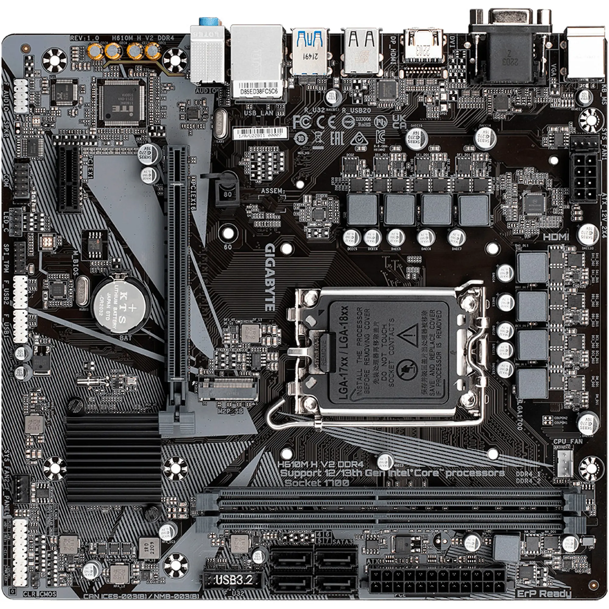 Купити Материнська плата GIGABYTE H610M H V2 DDR4 (s1700, Intel H610, DDR4, mATX) - фото 5