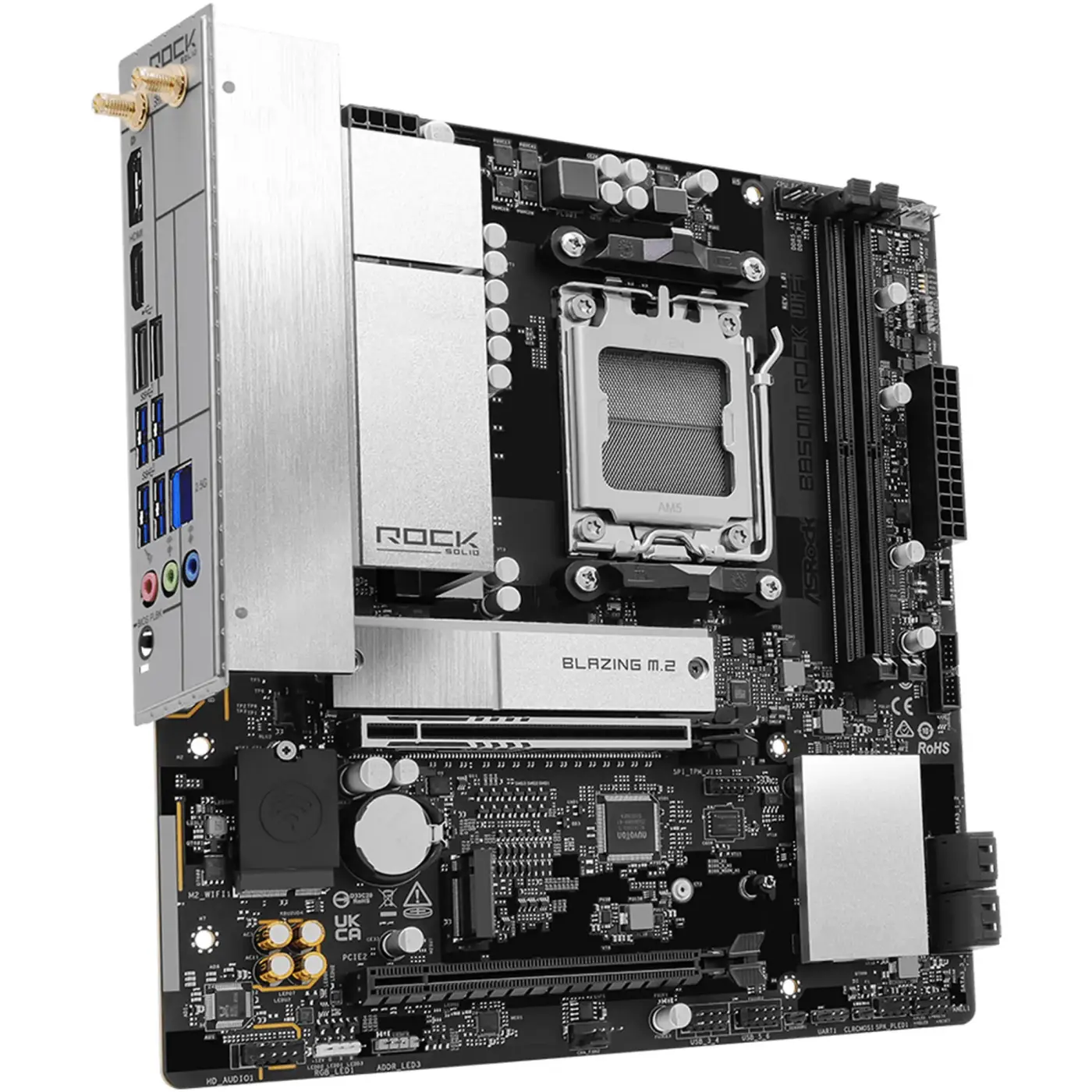 Купити Материнська плата ASRock B850M ROCK WIFI (sAM5, AMD B850, DDR5, mATX) - фото 4