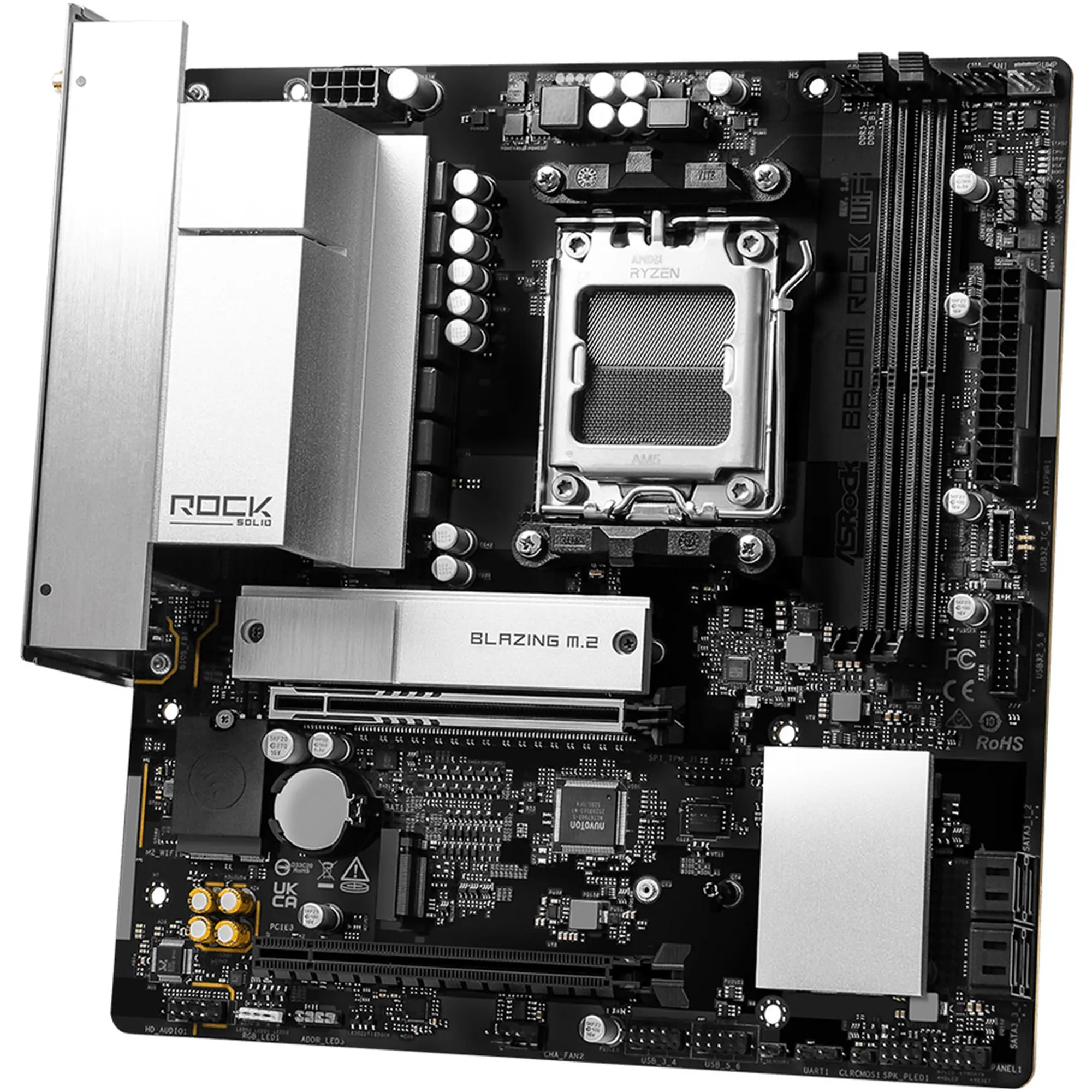 Купити Материнська плата ASRock B850M ROCK WIFI (sAM5, AMD B850, DDR5, mATX) - фото 5