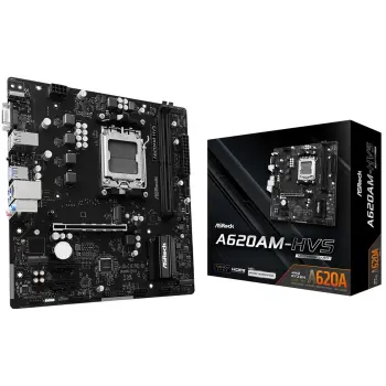 Купити Материнська плата ASRock A620AM-HVS (sAM5, AMD A620, DDR5, mATX) - фото 1