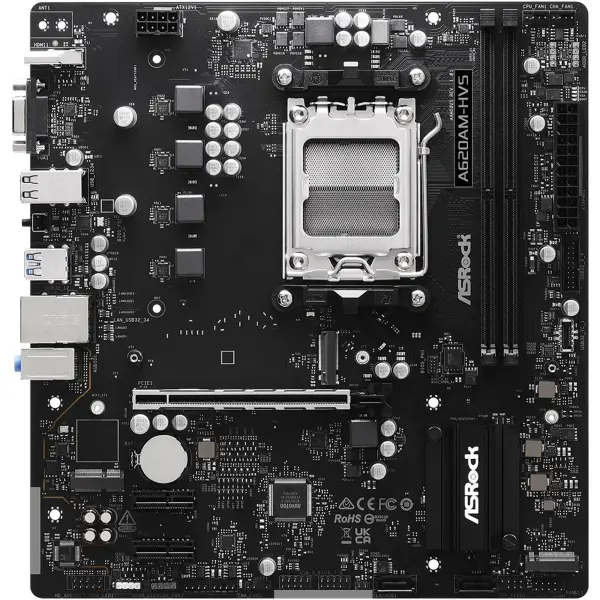 Купити Материнська плата ASRock A620AM-HVS (sAM5, AMD A620, DDR5, mATX) - фото 2
