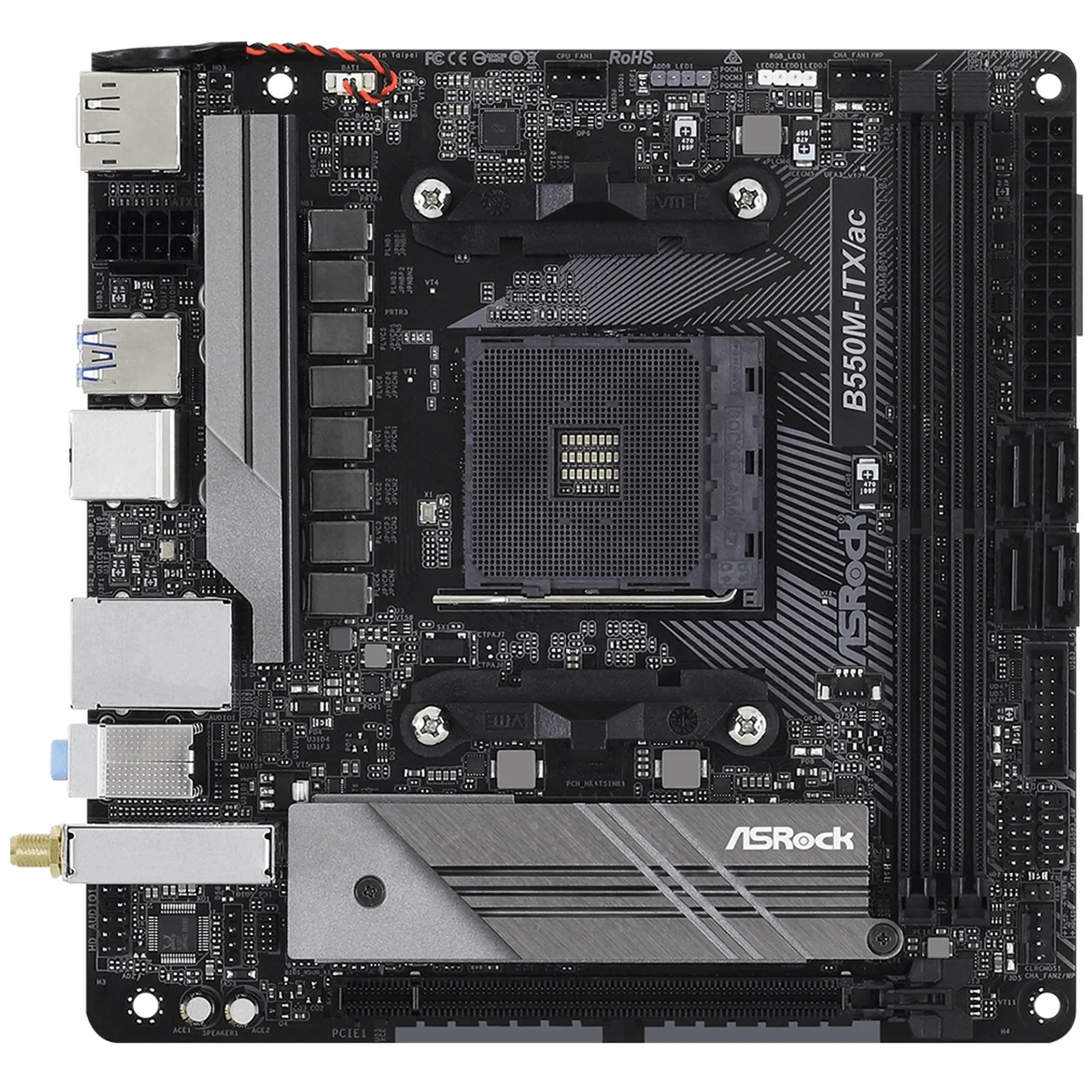 Купити Материнська плата ASRock B550M-ITX/AC (sAM4, AMD B550, DDR4, Mini-ITX) - фото 2