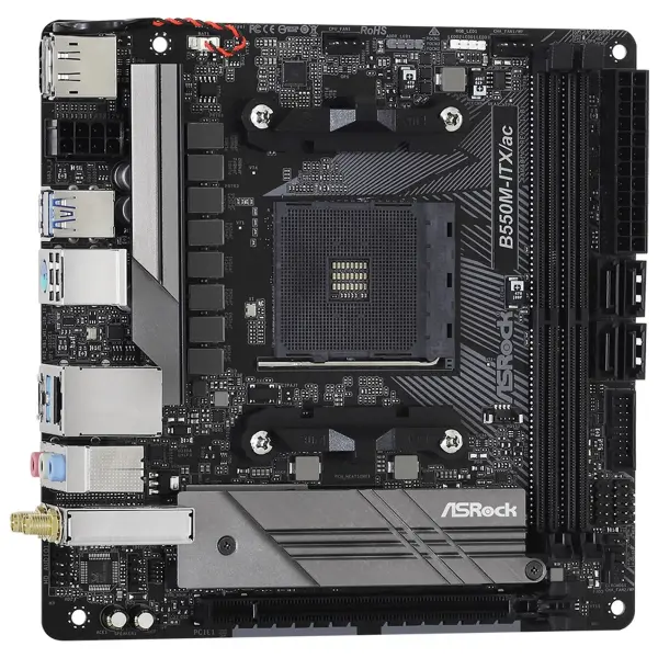 Купити Материнська плата ASRock B550M-ITX/AC (sAM4, AMD B550, DDR4, Mini-ITX) - фото 4