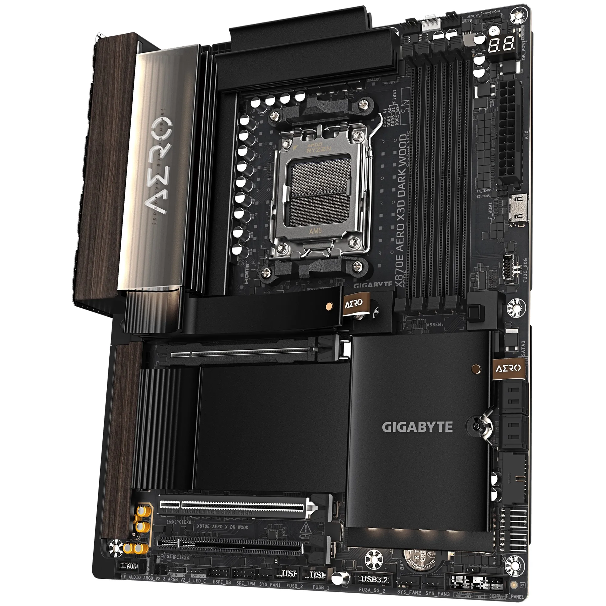Купити Материнська плата GIGABYTE X870E AERO X3D DARK WOOD (sAM5, AMD X870E, DDR5, ATX) - фото 4