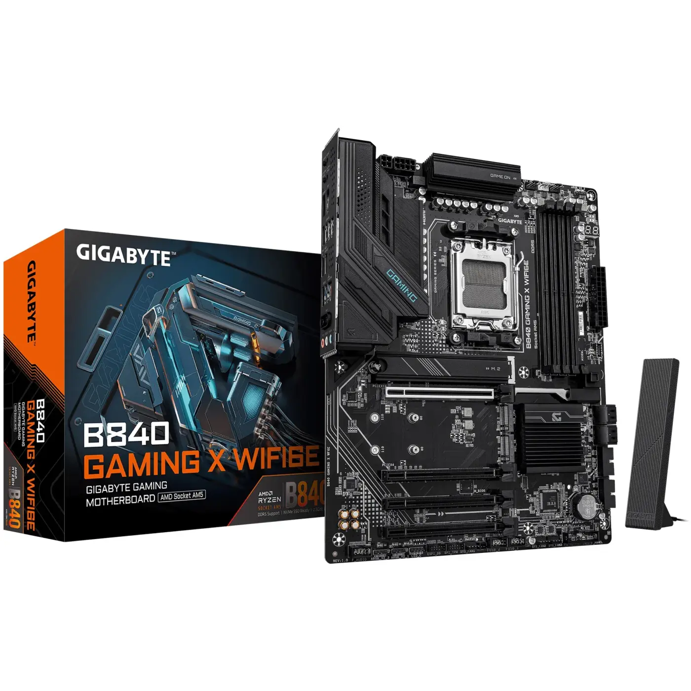 Купити Материнська плата GIGABYTE B840 GAMING X WIFI6E (sAM5, AMD B840, DDR5, ATX) - фото 1