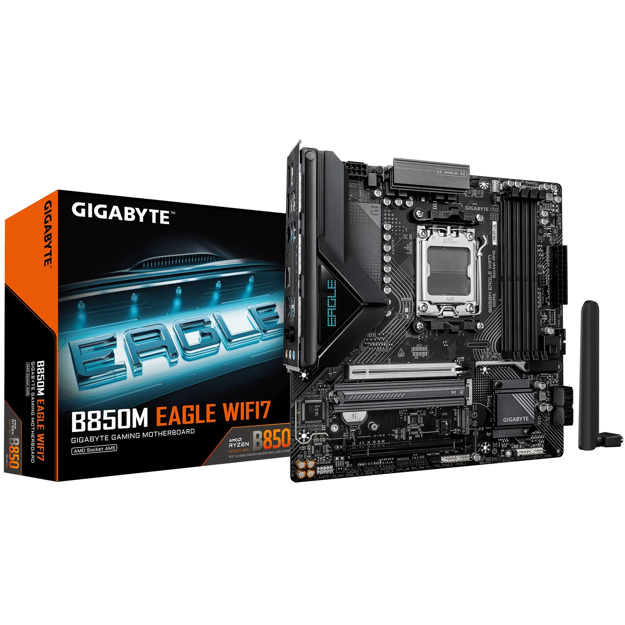 Купити Материнська плата GIGABYTE B850M EAGLE WIFI7 (sAM5, AMD B850, DDR5, mATX) - фото 1