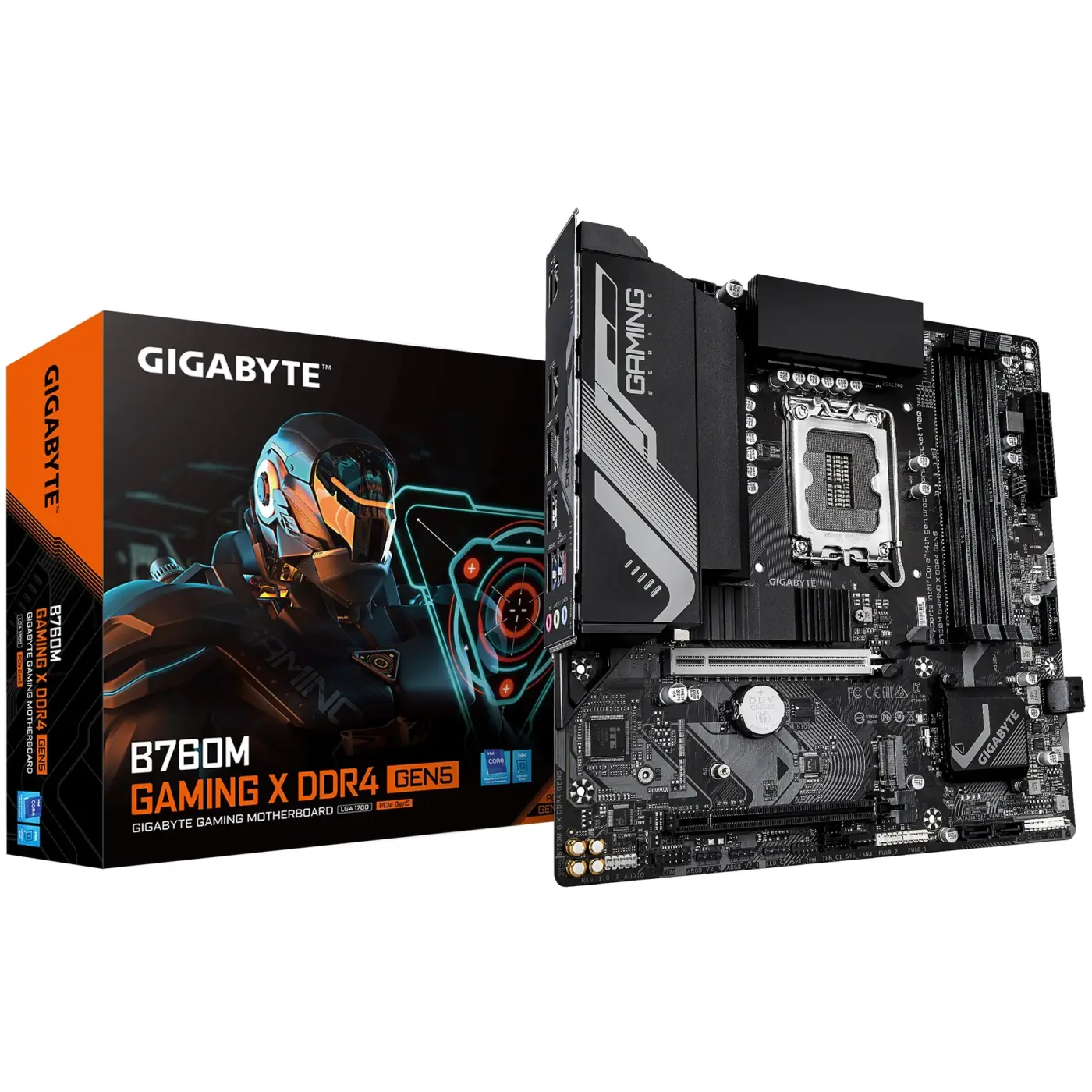 Купити Материнська плата GIGABYTE B760M GAMING X DDR4 GEN5 (s1700, Intel B760, DDR4, mATX) - фото 1