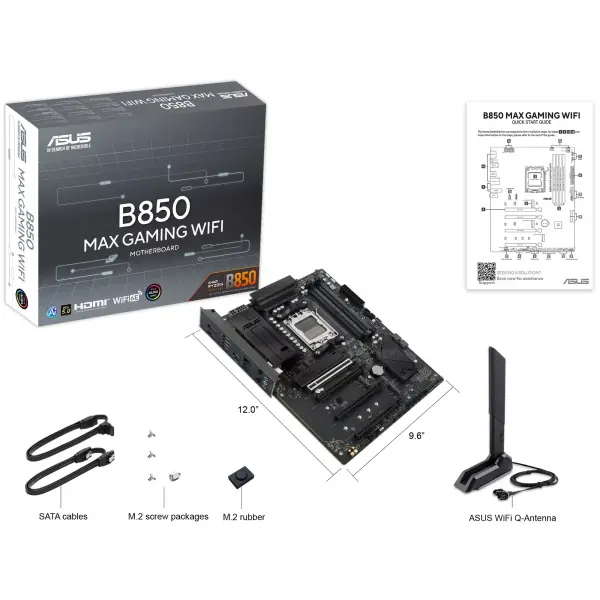 Купити Материнська плата ASUS B850 MAX GAMING WIFI (sAM5, AMD B850, DDR5, ATX) - фото 8