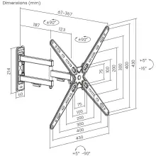 Купити Кронштейн для телевізора Brateck LDA40-443 13-55" похило-поворотний - фото 4
