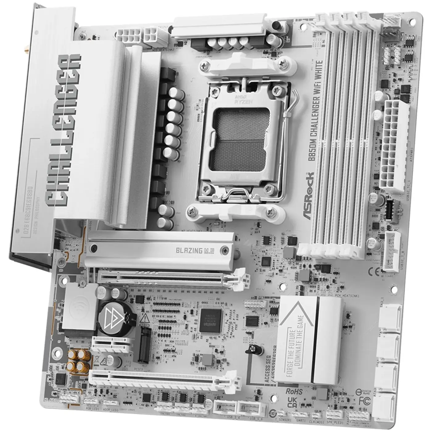 Купити Материнська плата ASRock B850M CHALLENGER WIFI WHITE (sAM5, AMD B850, DDR5, mATX) - фото 5