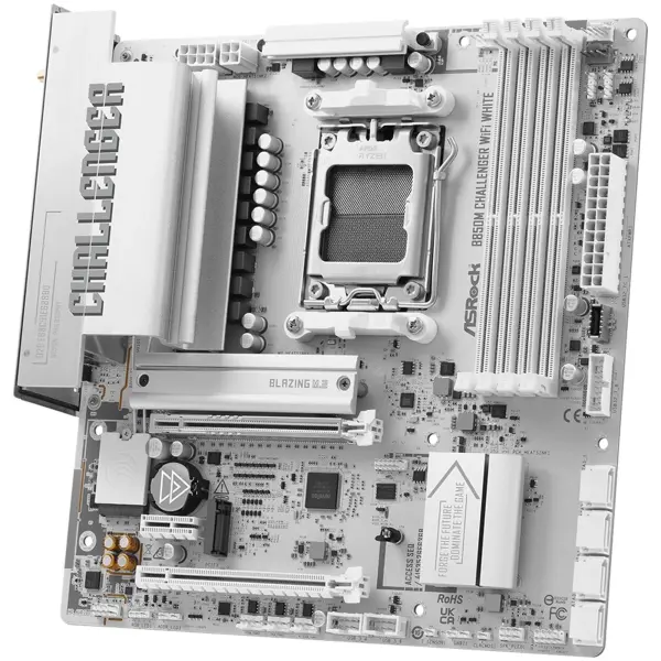 Купити Материнська плата ASRock B850M CHALLENGER WIFI WHITE (sAM5, AMD B850, DDR5, mATX) - фото 5
