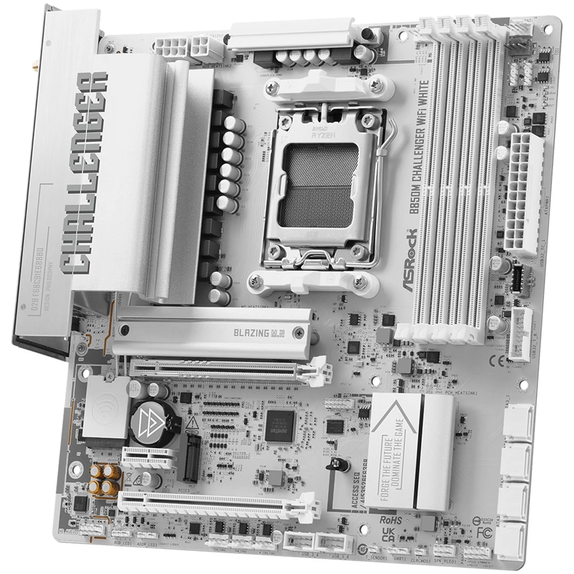Купити Материнська плата ASRock B850M CHALLENGER WIFI WHITE (sAM5, AMD B850, DDR5, mATX) - фото 5
