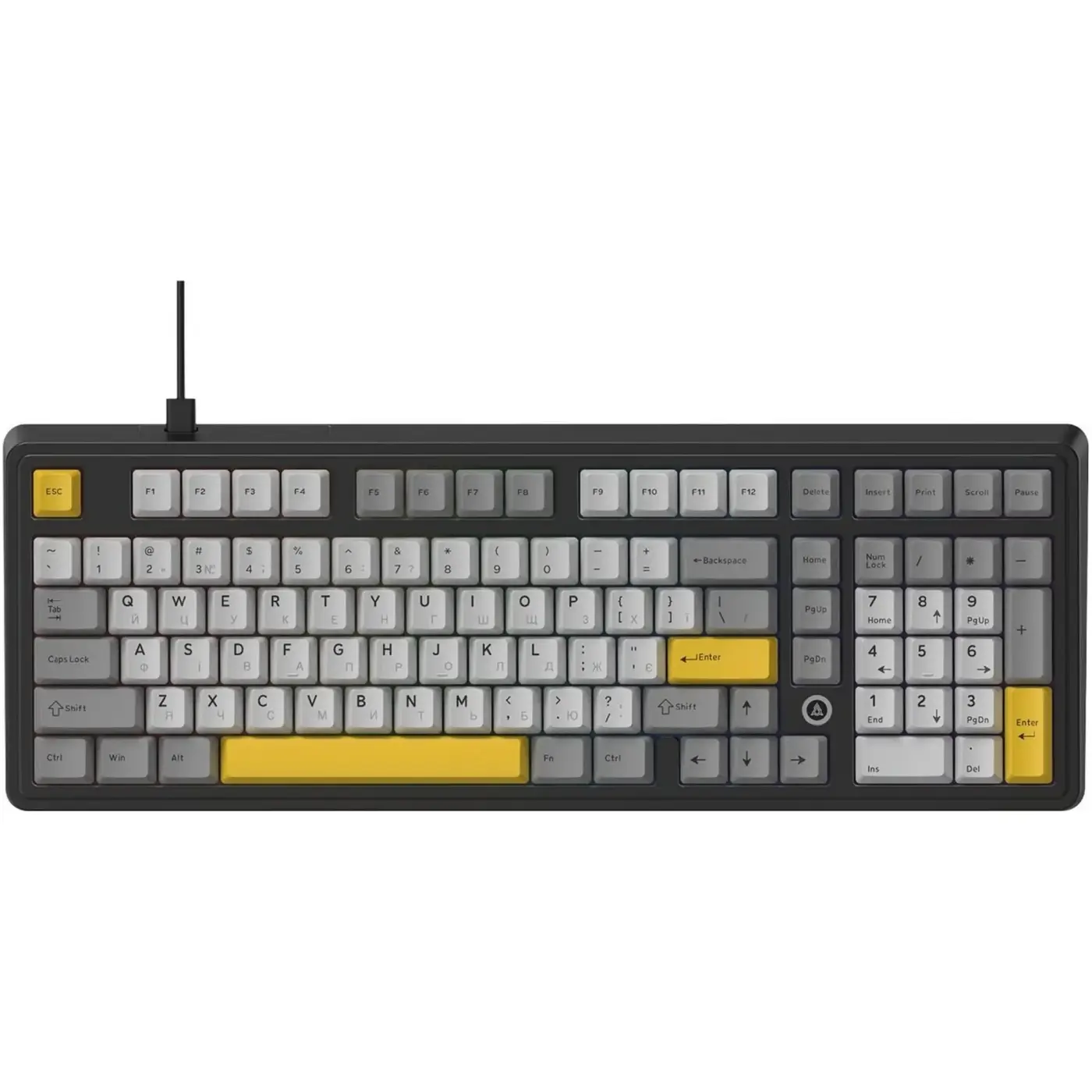 Купити Клавіатура Ajazz AK980 MAX Magnetic switches Black Gray Yellow (AK980-MAX-M-BGY) - фото 1