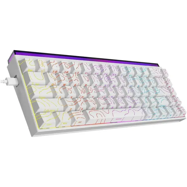 Купити Клавіатура Ajazz NK68 Red switches Side contour White (NK68-R-S-W) - фото 4