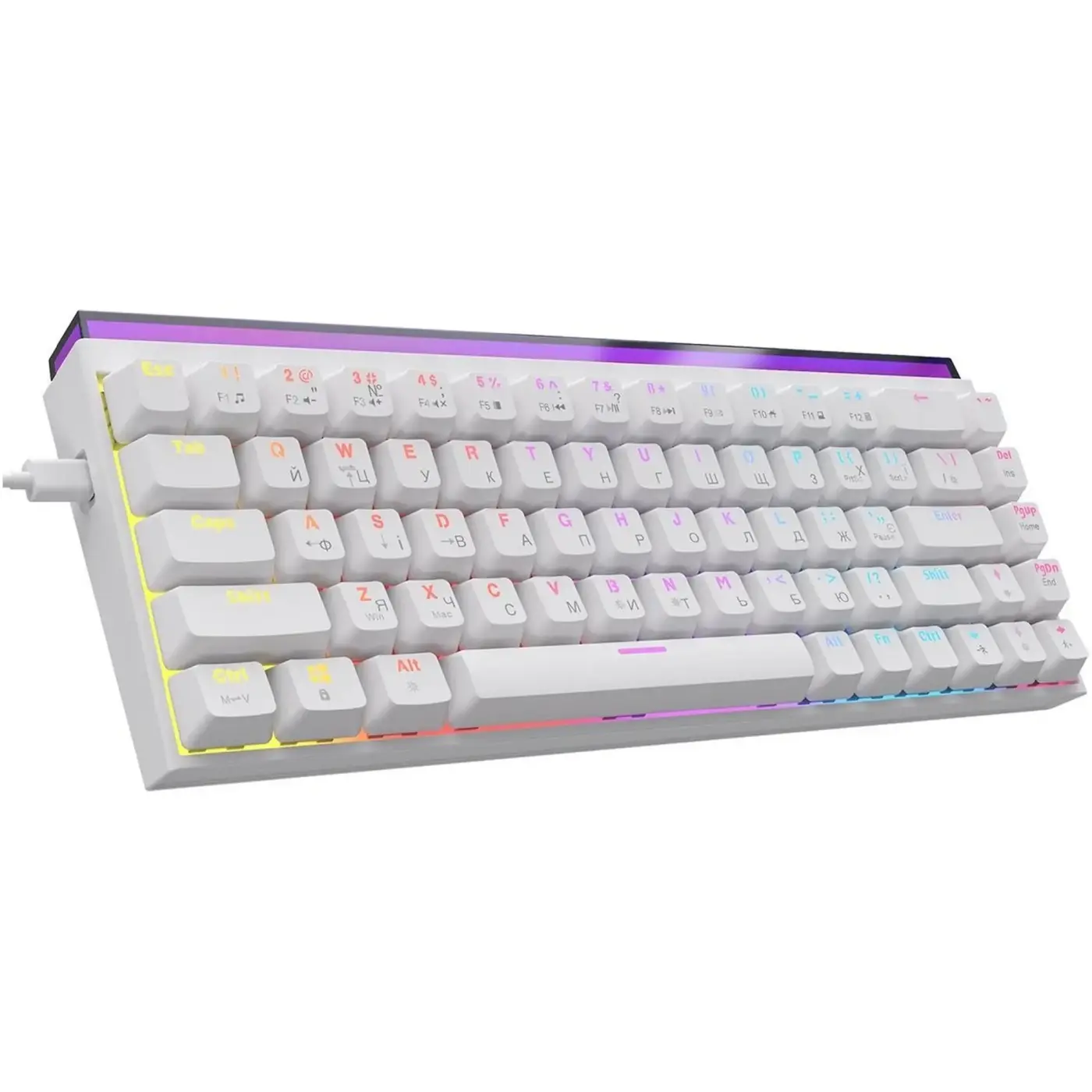 Купити Клавіатура Ajazz NK68 Red switches White (NK68-R-W) - фото 3